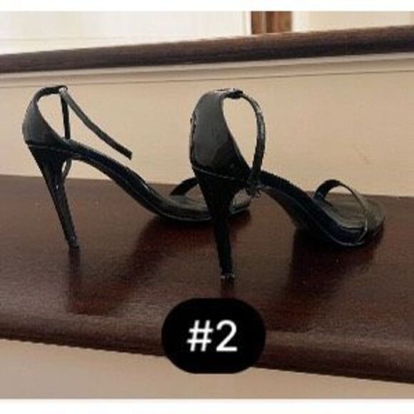 Steve Madden Black Patent Strap Heels - Picture 5 of 5